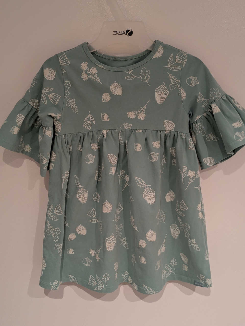 Girls' Sage Ruffle-Sleeve Dress